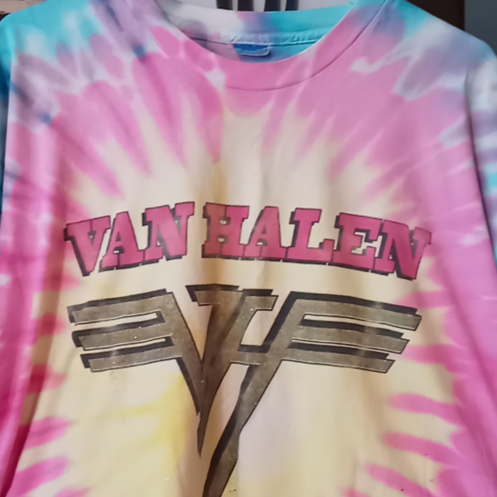 Authentic 1995 Van Halen tie dye concert crop top